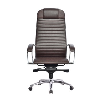 Кресло для руководителя K-1.04 коричневый-1