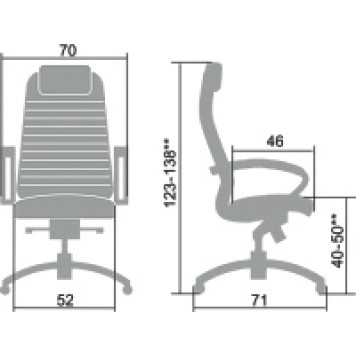 Кресло для руководителя K-1.04 коричневый-4