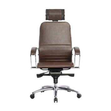 Кресло для руководителя K-2.04 коричневый-1