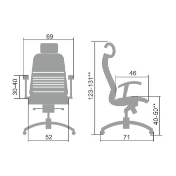 Кресло для руководителя K-3.04 коричневый-4