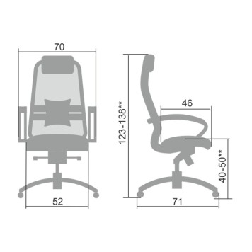 Кресло для руководителя S-1.04 серый-4