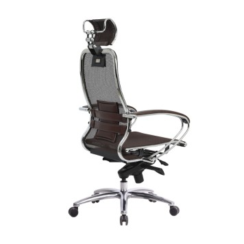 Кресло для руководителя S-2.04 коричневый-3