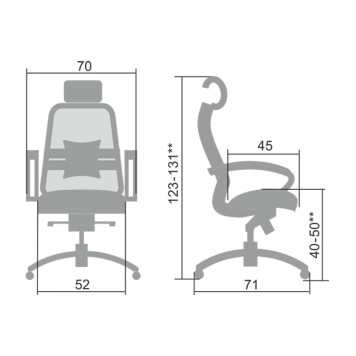 Кресло для руководителя S-2.04 серый-4