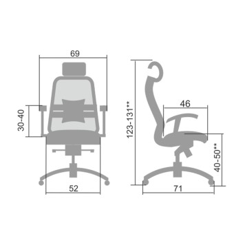 Кресло для руководителя S-3.04 серый-4