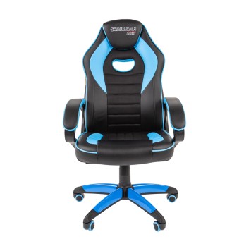 Игровое кресло GAME 16 черный/голубой-1