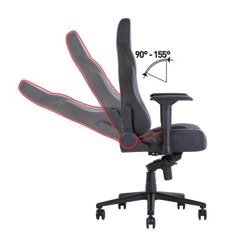 Игровое кресло HEXTER XL черный/серый-2